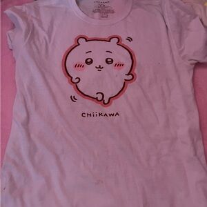 Chiikawa Pink Graphic Tee - Cute Character Women's Top